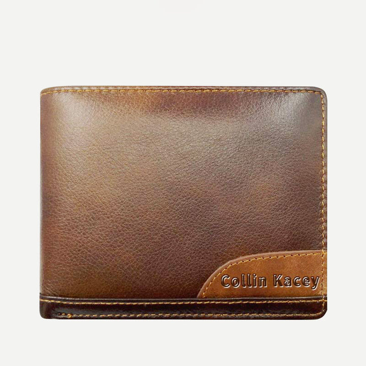 Herren Retro Bifold Kurze Geräumige Leder Geldbörse Multi Style Optionals