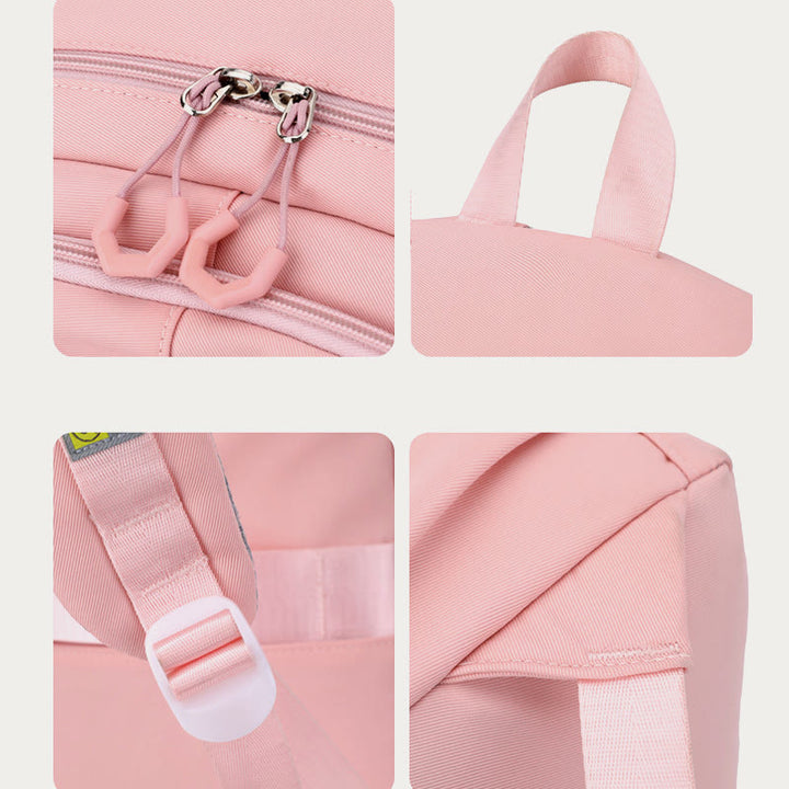 Rucksack für Damen, kariertes Muster, helle Farbe, einfache Schultasche