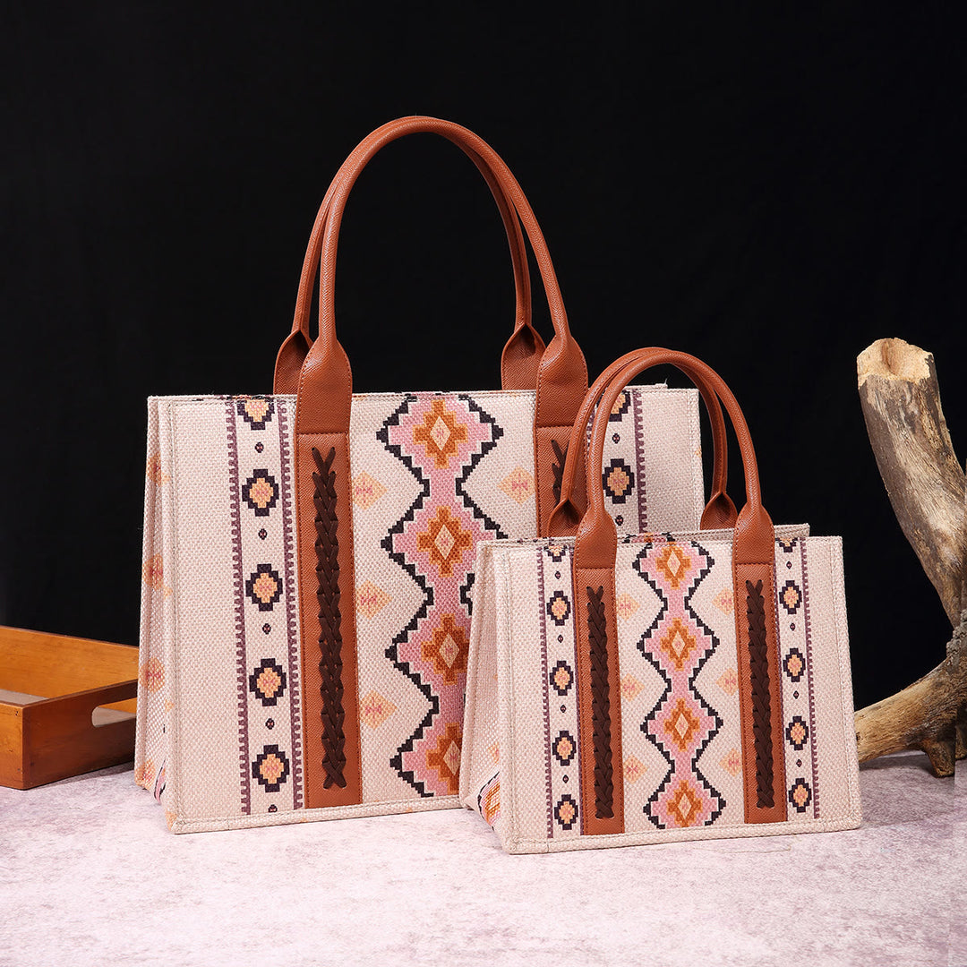 Vintage Leinen Baumwolle Handtasche für Frauen Bohemian Crossbody Tote