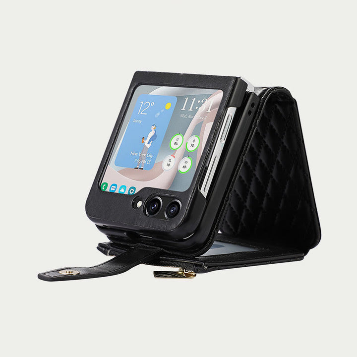 Handyhülle für Daily Z Flip5, gefaltete Hülle mit Steppmuster