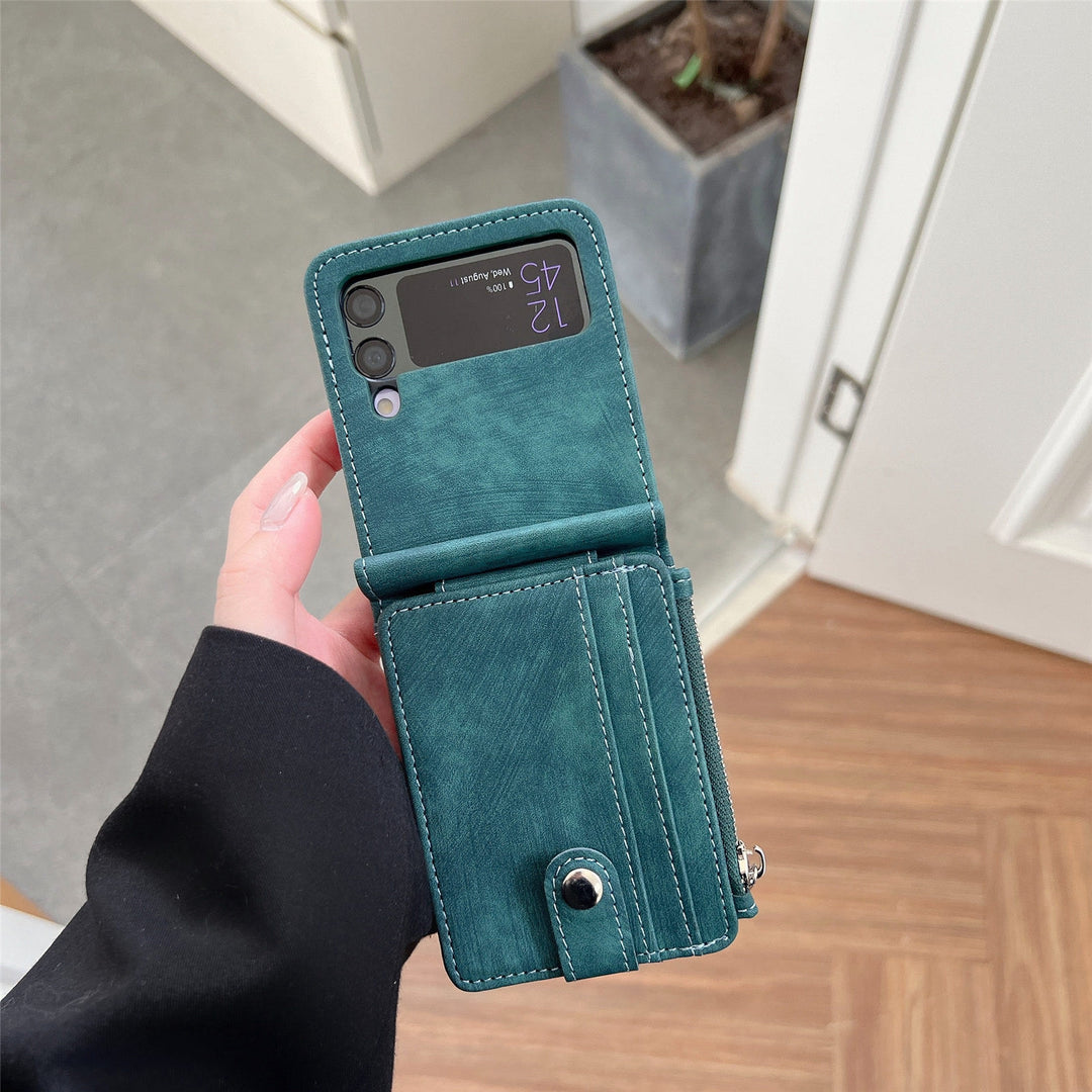 Handyhülle für Z Flip 6 / Z Flip 5 2-in-1 abnehmbare kleine Brieftasche