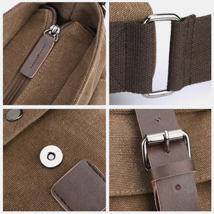 Retro Business Messenger Bag mit mehreren Taschen