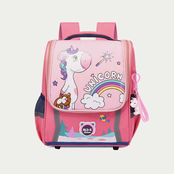 Rucksack für Kinder, niedlicher Cartoon-Einhorn-Dinosaurier, Oxford-Schultasche