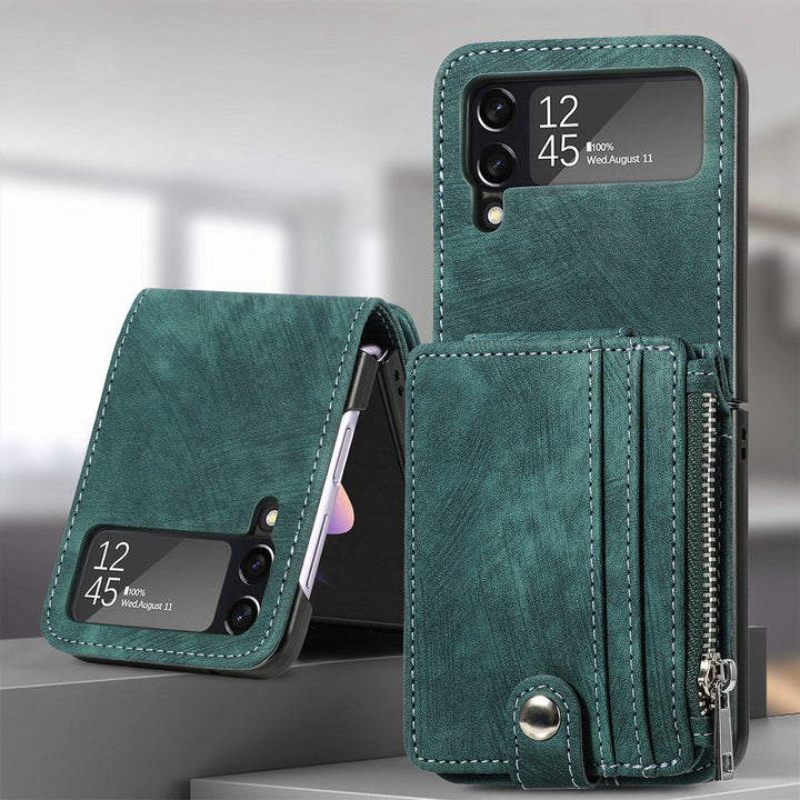 Handyhülle für Z Flip 6 / Z Flip 5 2-in-1 abnehmbare kleine Brieftasche