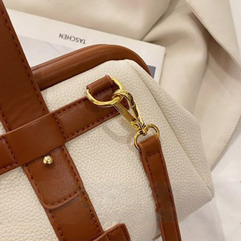 Handytasche mit Schnalle für Damen, elegante Handtasche aus Leder, Umhängetasche