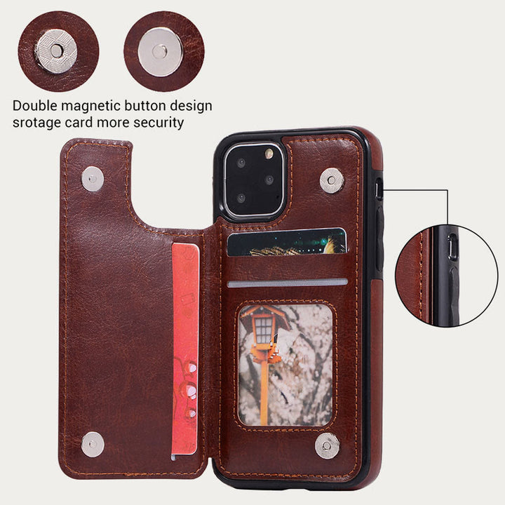 Handyhülle für iPhone 13/14 Samsung S22/S20 Magnetische Brieftaschenhülle