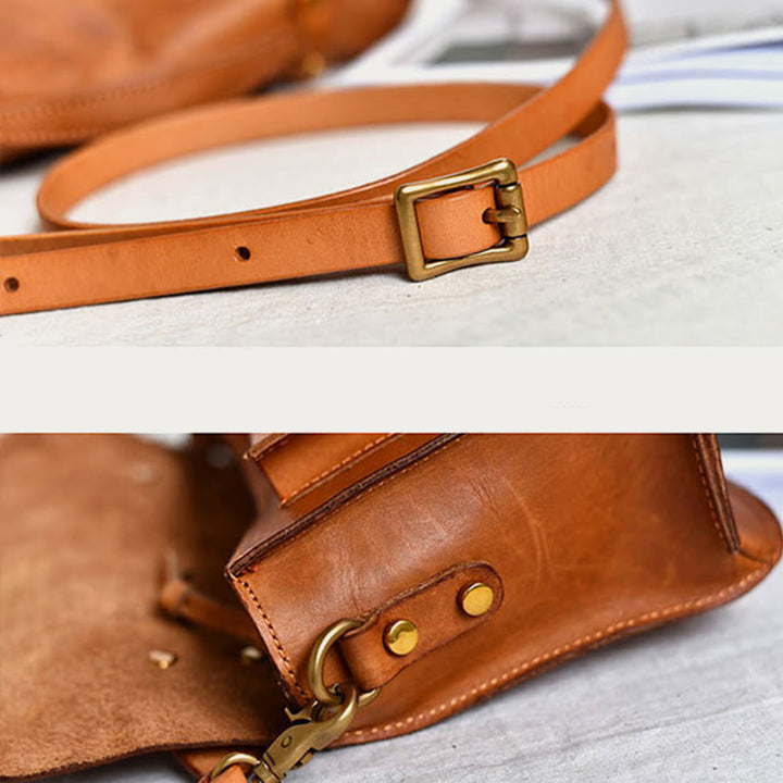 Top-Griff-Tasche für Damen Leder große Kapazität Messenger Bag