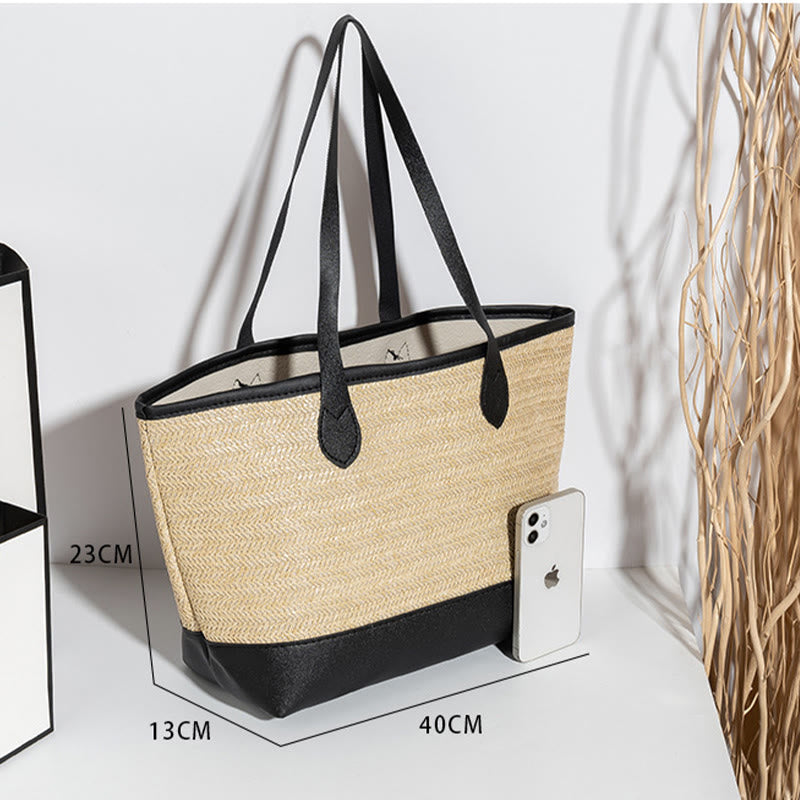 Tragetasche für Damen, einfache, lässige, tragbare Tasche mit großem Fassungsvermögen