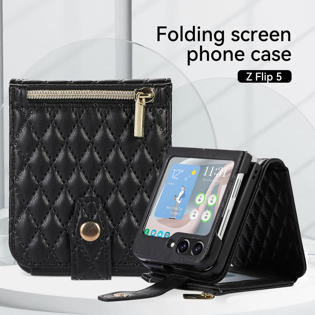 Handyhülle für Daily Z Flip5, gefaltete Hülle mit Steppmuster