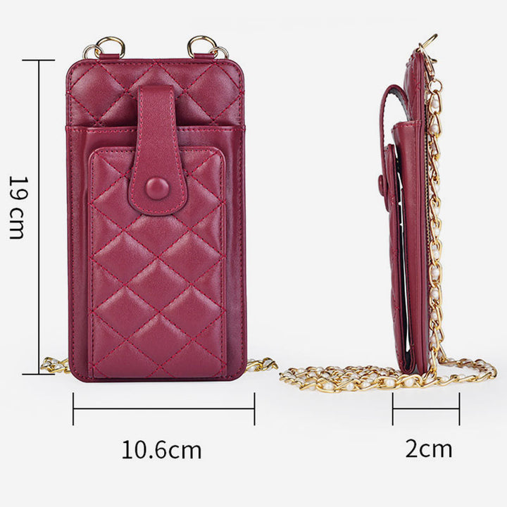 Elegante kleine Umhängetasche fürs Telefon mit Prägung