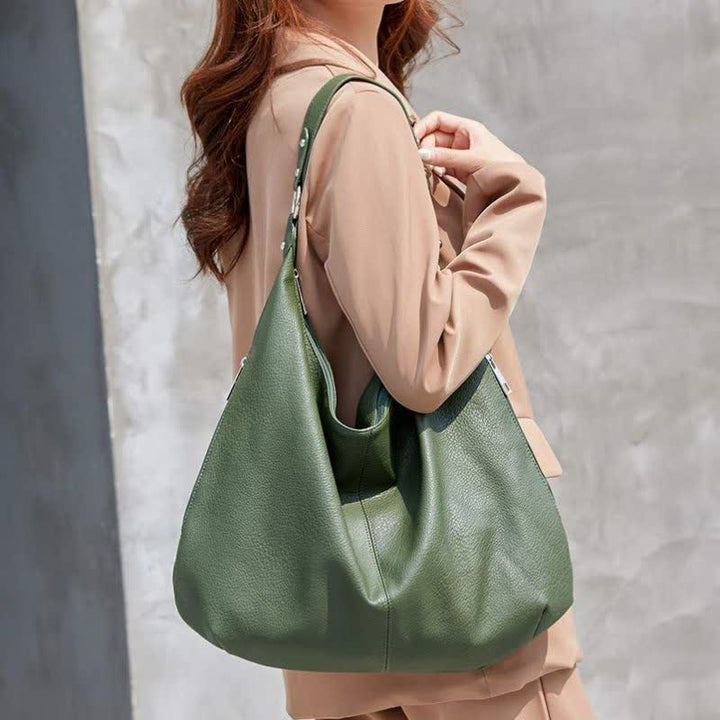 Große Hobo-Tasche aus weichem Leder, Handtasche, Tragetasche für den Alltag für Damen