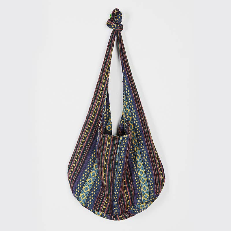 Große Jacquard Canvas Tote Stilvolle Student Umhängetasche für Frauen