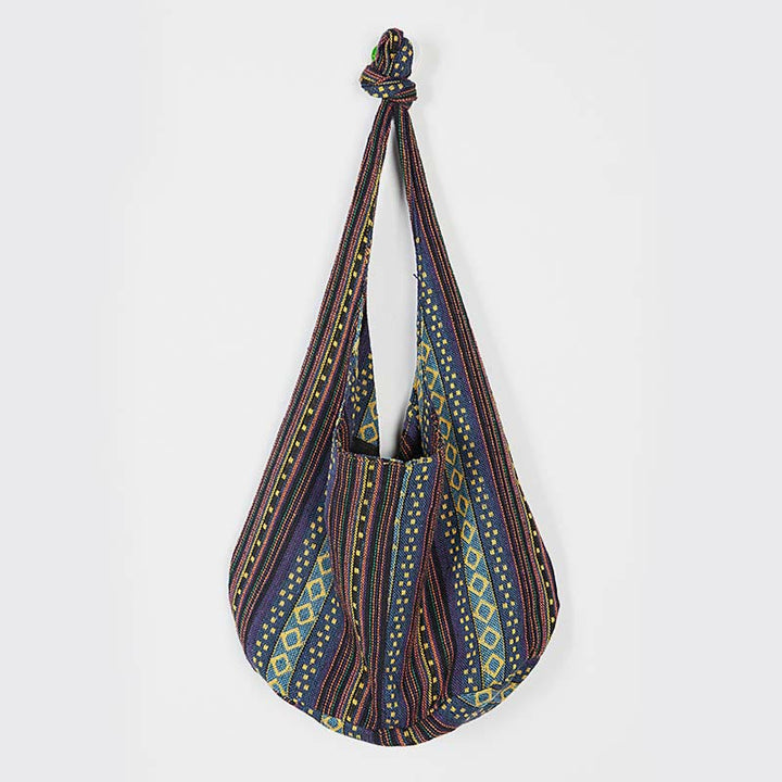 Große Jacquard Canvas Tote Stilvolle Student Umhängetasche für Frauen