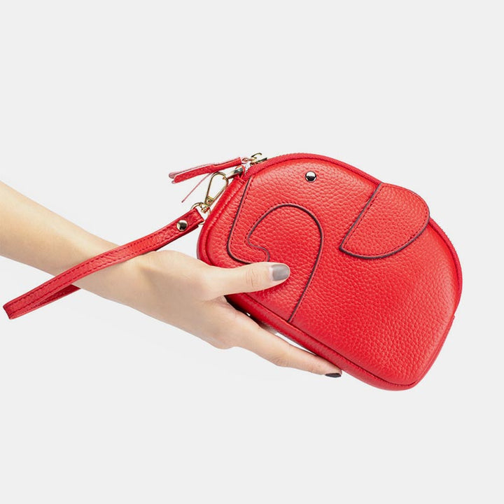Große, weiche Clutch mit Elefantenmotiv
