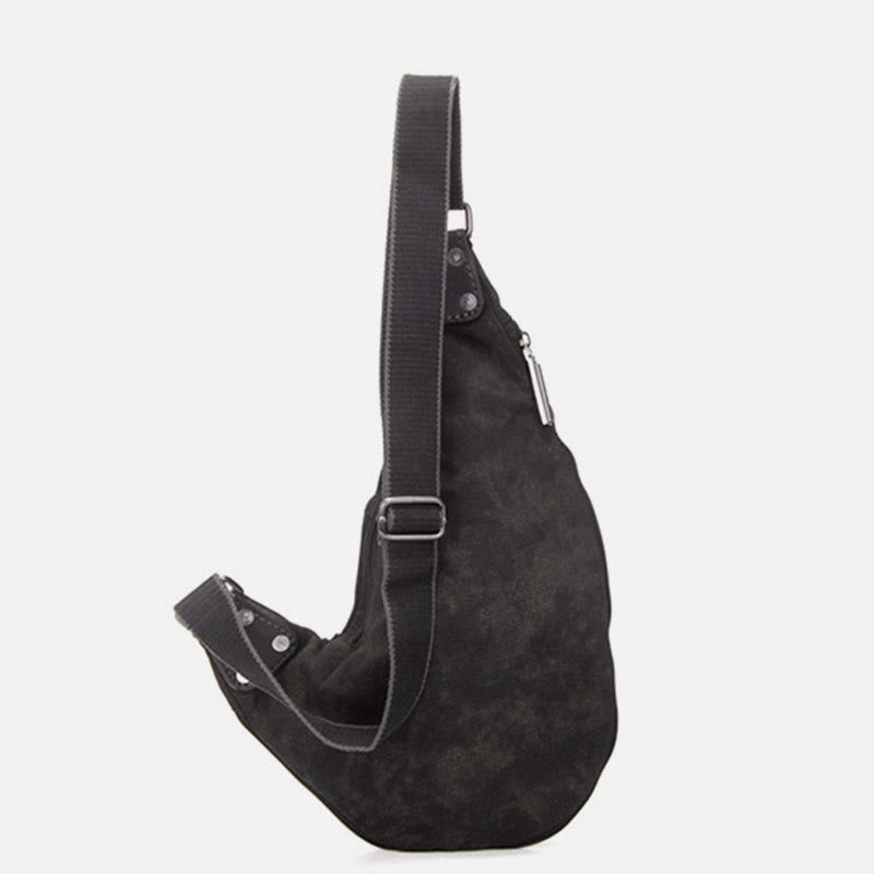 Multifunktionale Canvas-Brusttasche für Herren, Freizeit-Umhängetasche