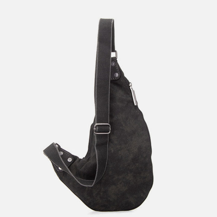 Multifunktionale Canvas-Brusttasche für Herren, Freizeit-Umhängetasche