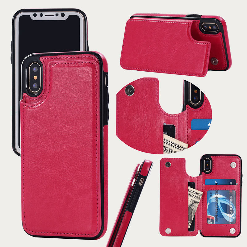 Handyhülle für iPhone 13/14 Samsung S22/S20 Magnetische Brieftaschenhülle