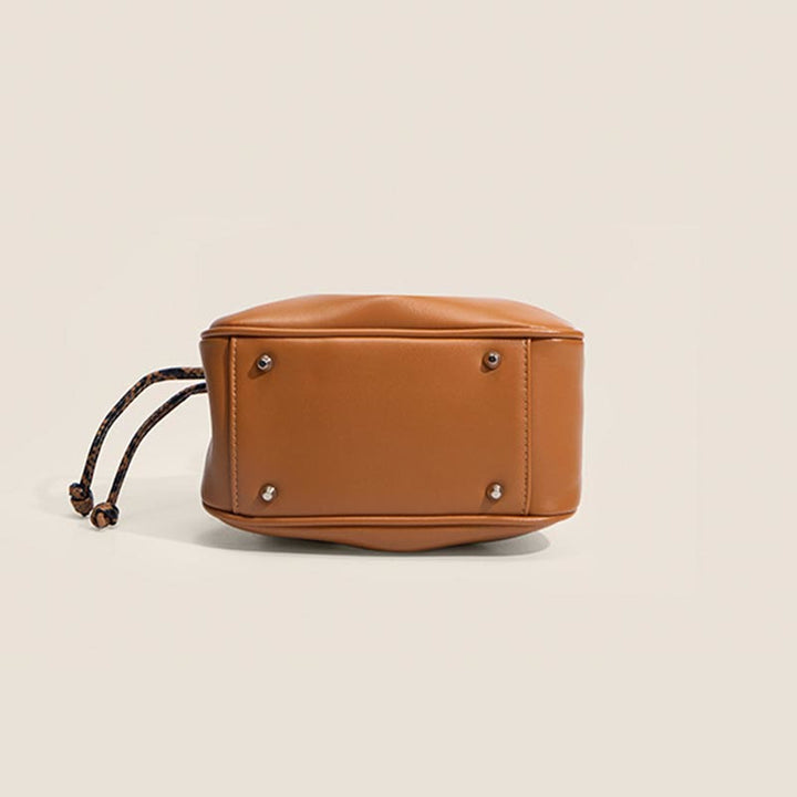 Handtasche für Damen, Nischenring, Vintage-Falte, Kordelzug, Umhängetasche