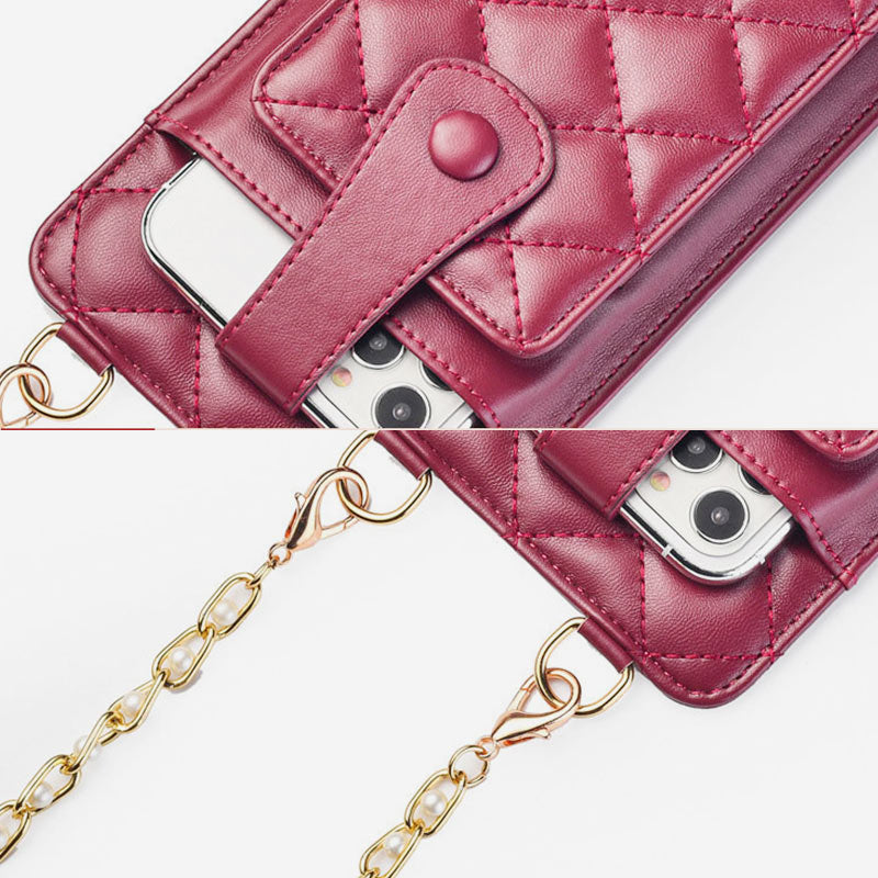 Elegante kleine Umhängetasche fürs Telefon mit Prägung