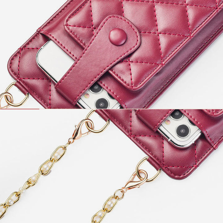Elegante kleine Umhängetasche fürs Telefon mit Prägung