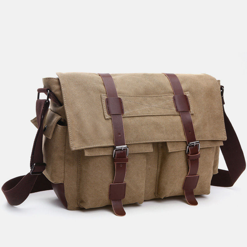 Retro Business Messenger Bag mit mehreren Taschen