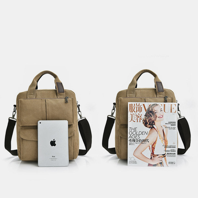 Multi-Carry Große Kapazität Canvas Messenger Bag Handtasche