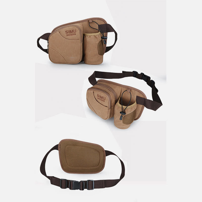 Kleine Hüfttasche für Herren, für Outdoor-Reiten, Canvas-Sporttasche