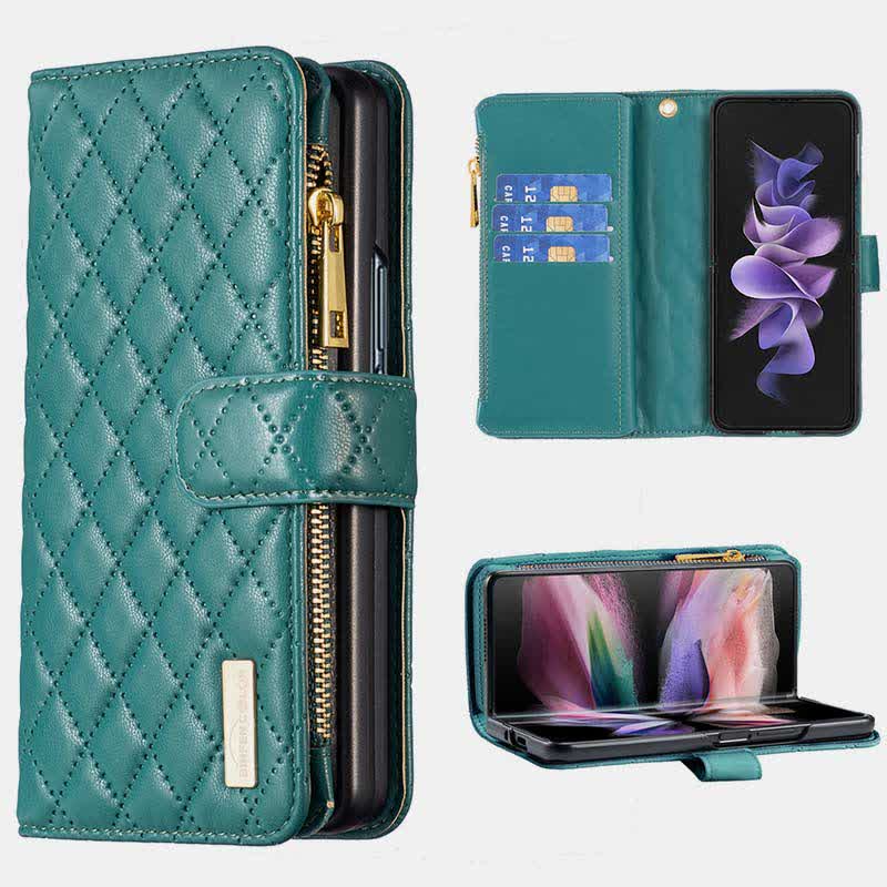 Unisex Luxus Leder Brieftasche Fall Passt für Samsung Galaxy Z Fold 3 4 5