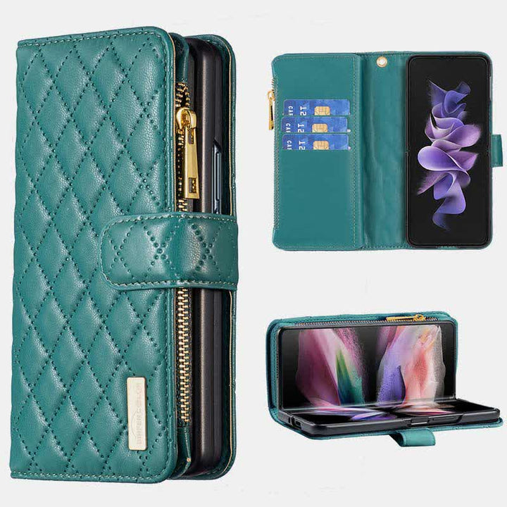 Unisex Luxus Leder Brieftasche Fall Passt für Samsung Galaxy Z Fold 3 4 5