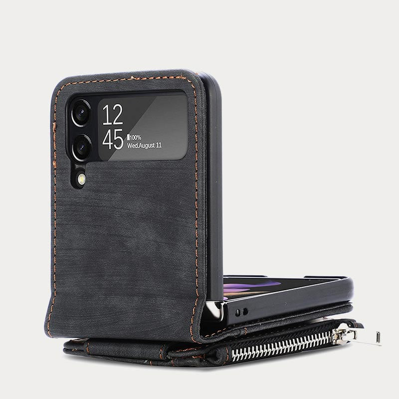 Handyhülle für Z Flip 6 / Z Flip 5 2-in-1 abnehmbare kleine Brieftasche