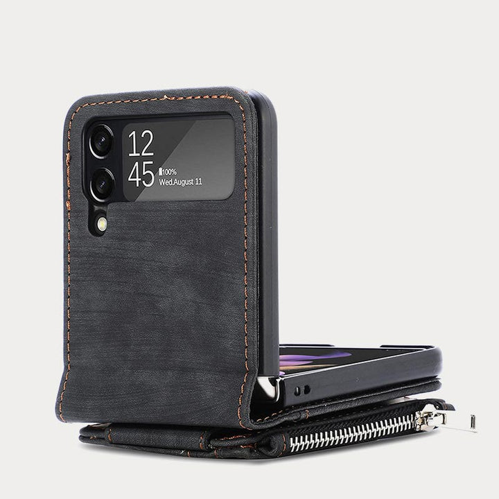 Handyhülle für Z Flip 6 / Z Flip 5 2-in-1 abnehmbare kleine Brieftasche