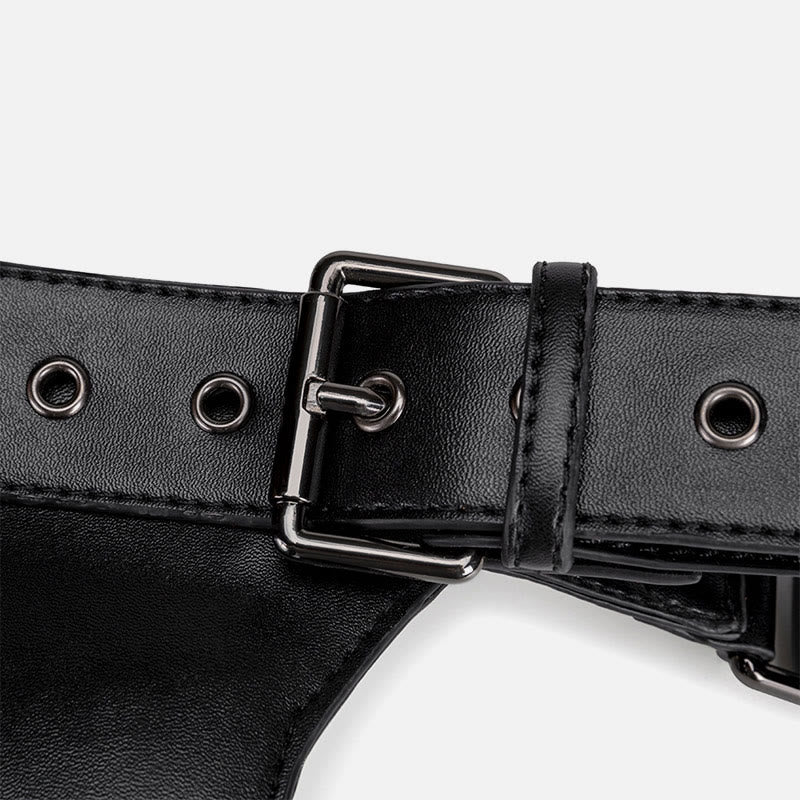 Steampunk Gürteltasche für Damen und Herren, Nietenleder, Hüfttasche