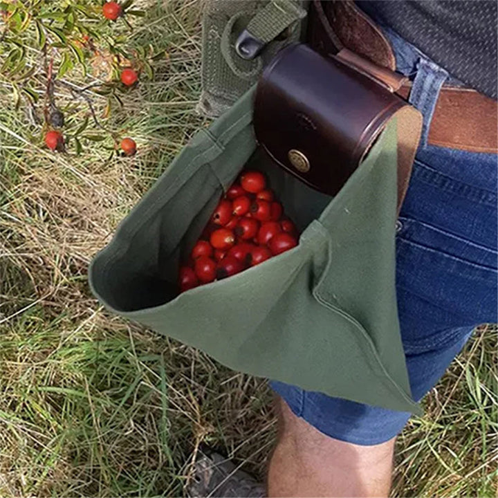Aufbewahrungstasche aus Leder und Canvas für Bushcraft
