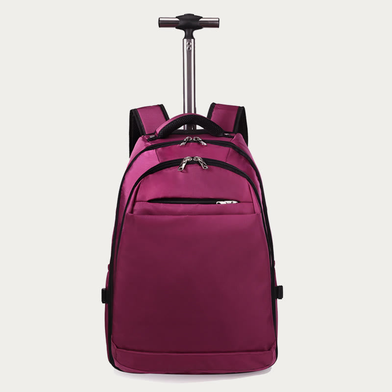 Einfarbig Oxford Rucksack Frauen Männer Business Reise Trolley