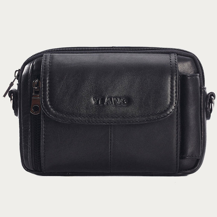 Leder-Gürteltasche für Herren, Retro, multifunktionale Umhängetasche für Handys
