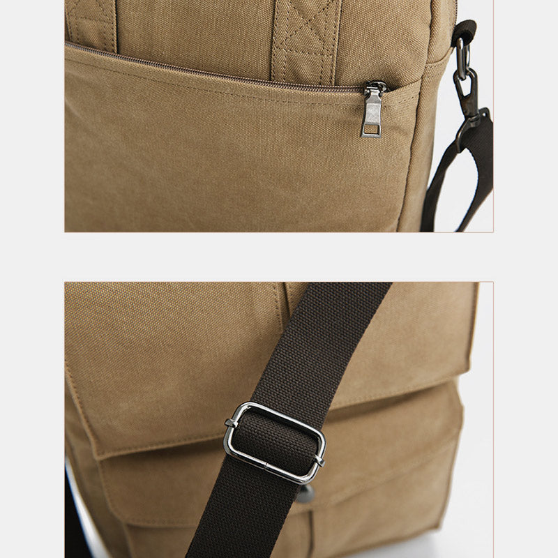 Multi-Carry Große Kapazität Canvas Messenger Bag Handtasche