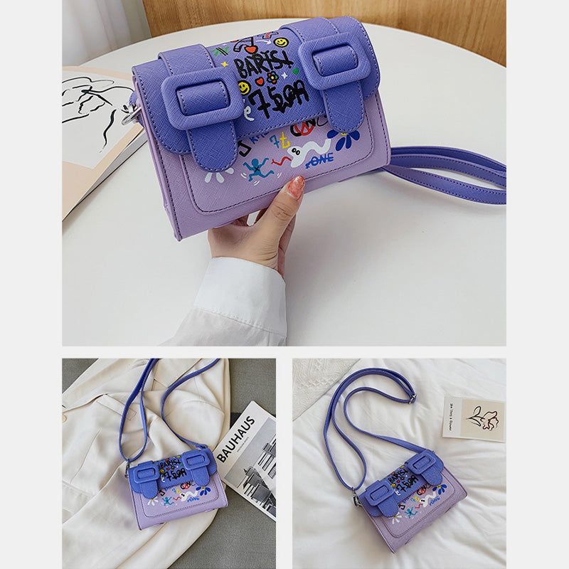 Graffiti Kleine Telefon Geldbörse Mode Umhängetasche Schultertasche Handtasche
