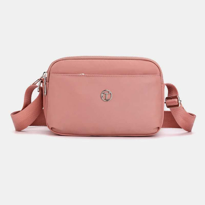 Kleine Umhängetasche mit dreifachem Reißverschluss für Damen, leichte, lässige Schultertasche
