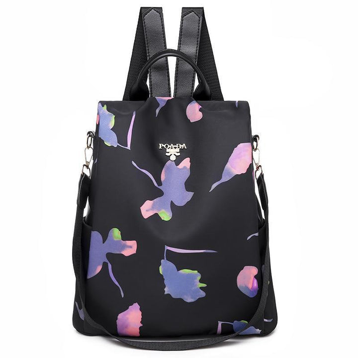 Diebstahlsicherer, wasserdichter Rucksack mit Blumenmuster