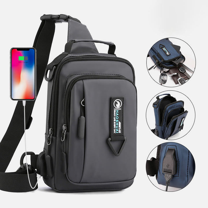 Praktische Crossbody Sling Bag für Männer, wasserdichte Reisetasche
