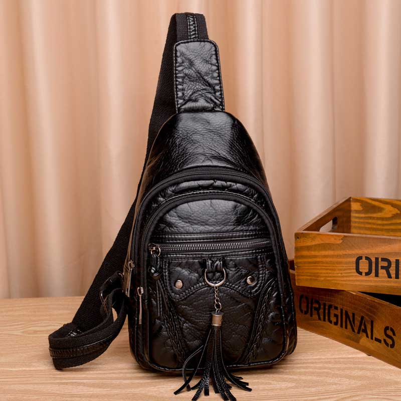 Vintage Schultertasche mit großem Fassungsvermögen