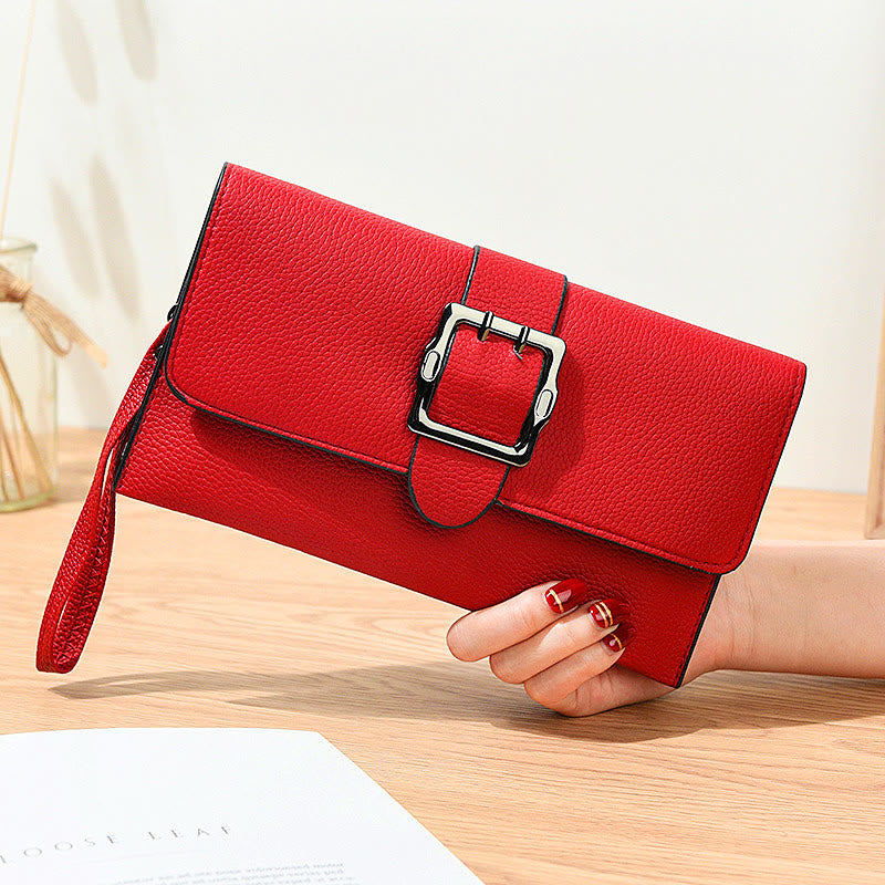 Lychee Muster Umschlag Stil Brieftasche Frauen Klassische Leder Tasche