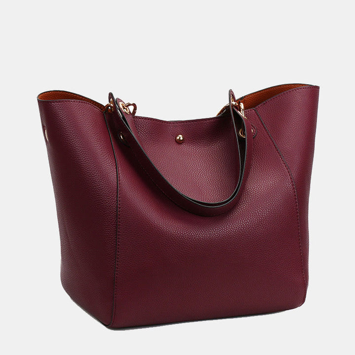 Klassische Tragetasche für Damen, einfarbig, Set mit Pendlertaschen für Büro und die Arbeit