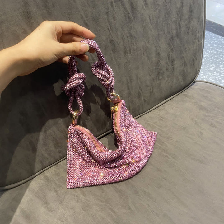 Umhängetasche für Damen mit funkelnden Diamanten, mehrere Farben, Handtasche