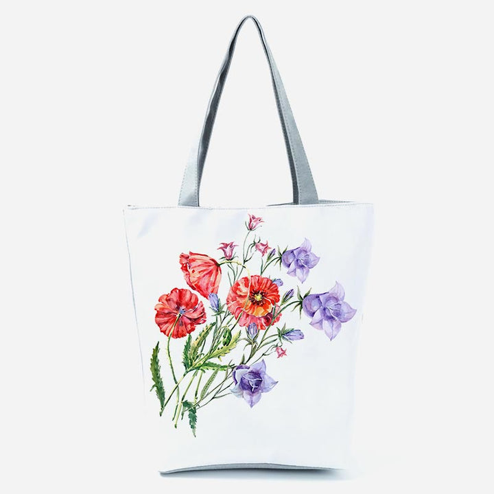 Tragetasche für Damen mit Blumendruck, große Kapazität, Umhängetasche