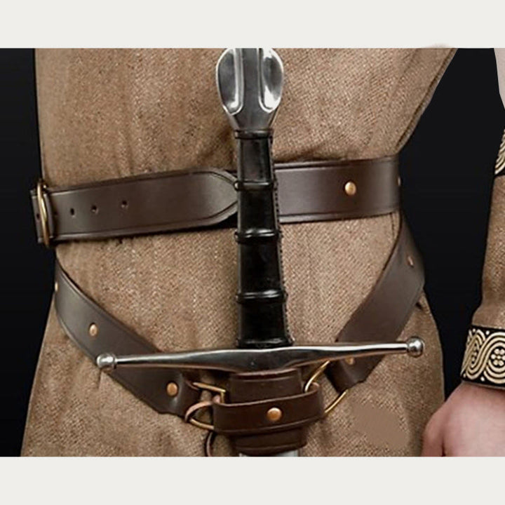 Ledergürtel Schwertholster für Cosplay Nieten verstellbares Holster
