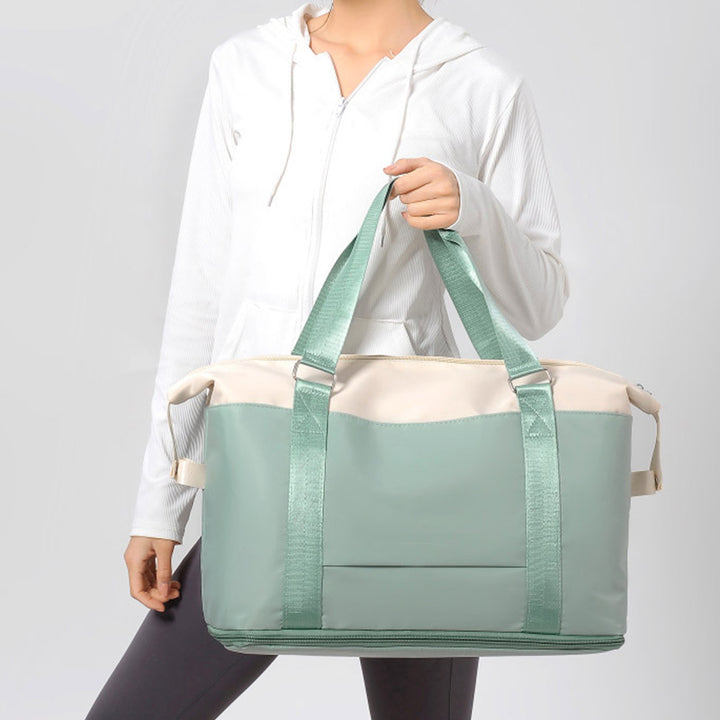 Reisetasche für Damen, große Aufbewahrungstasche mit Fach für trockene und nasse Abteile
