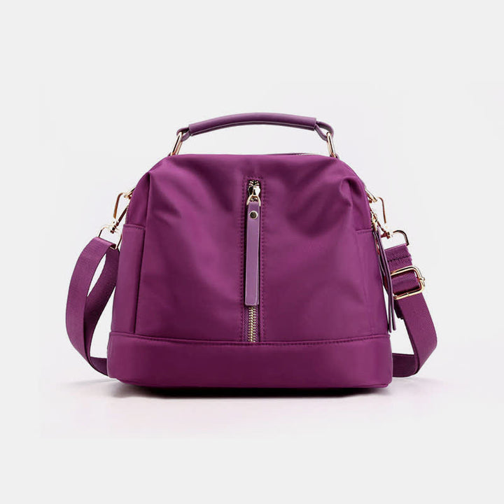 Kleine Umhängetasche mit Doppelreißverschluss, Handtasche für Damen, leichte Geldbörse