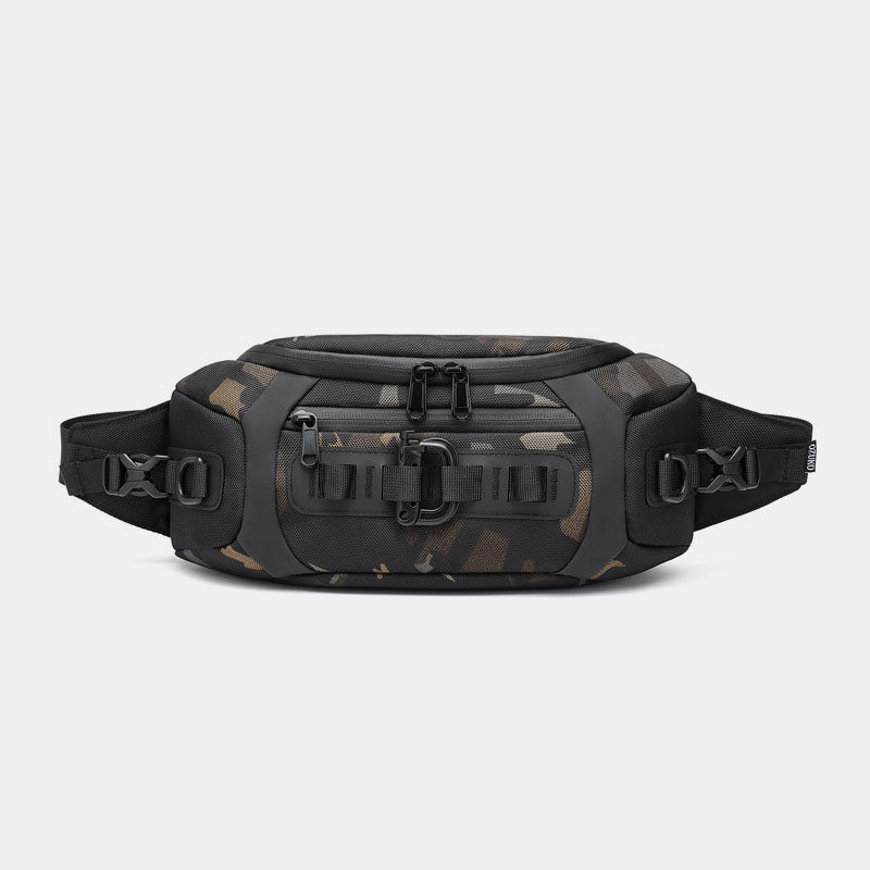 Multifunktionale Umhängetasche, Hüfttasche für Herren, Brusttasche mit mehreren Taschen