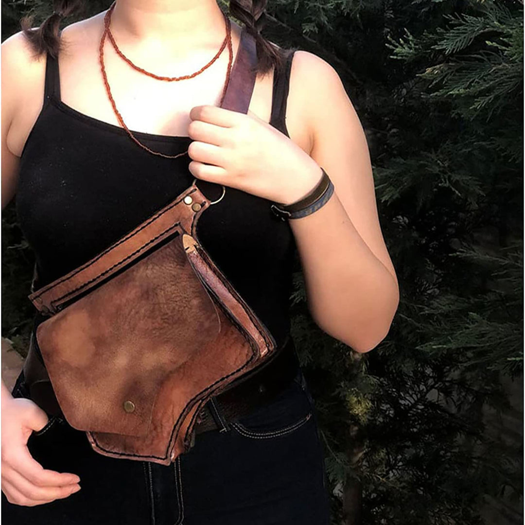 Gürteltasche für Damen, Retro, täglich, Umhängetasche mit großer Kapazität